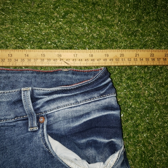 Maurice Blue Denim Jeans High-rise BOYFRIEND 18W Reg Distressed 4860 - Picture 4 of 10